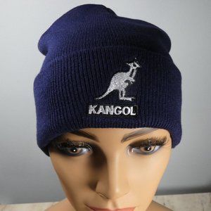 Kangol Knit Cap Beanie Navy/Dark Blue White Logo